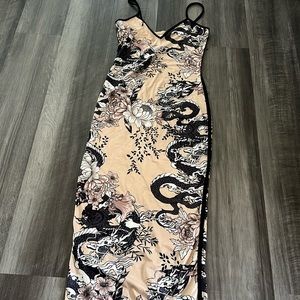 Long fitted maxi dress